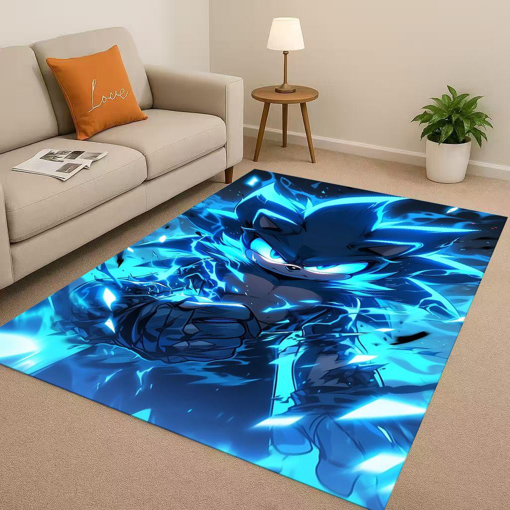 3D S-Sonics Cartoon Living Room Non-Slip Area Rug Soft Carpet for Bedroom Playroom and Sofa , Easy Clean Home Decor Doormat