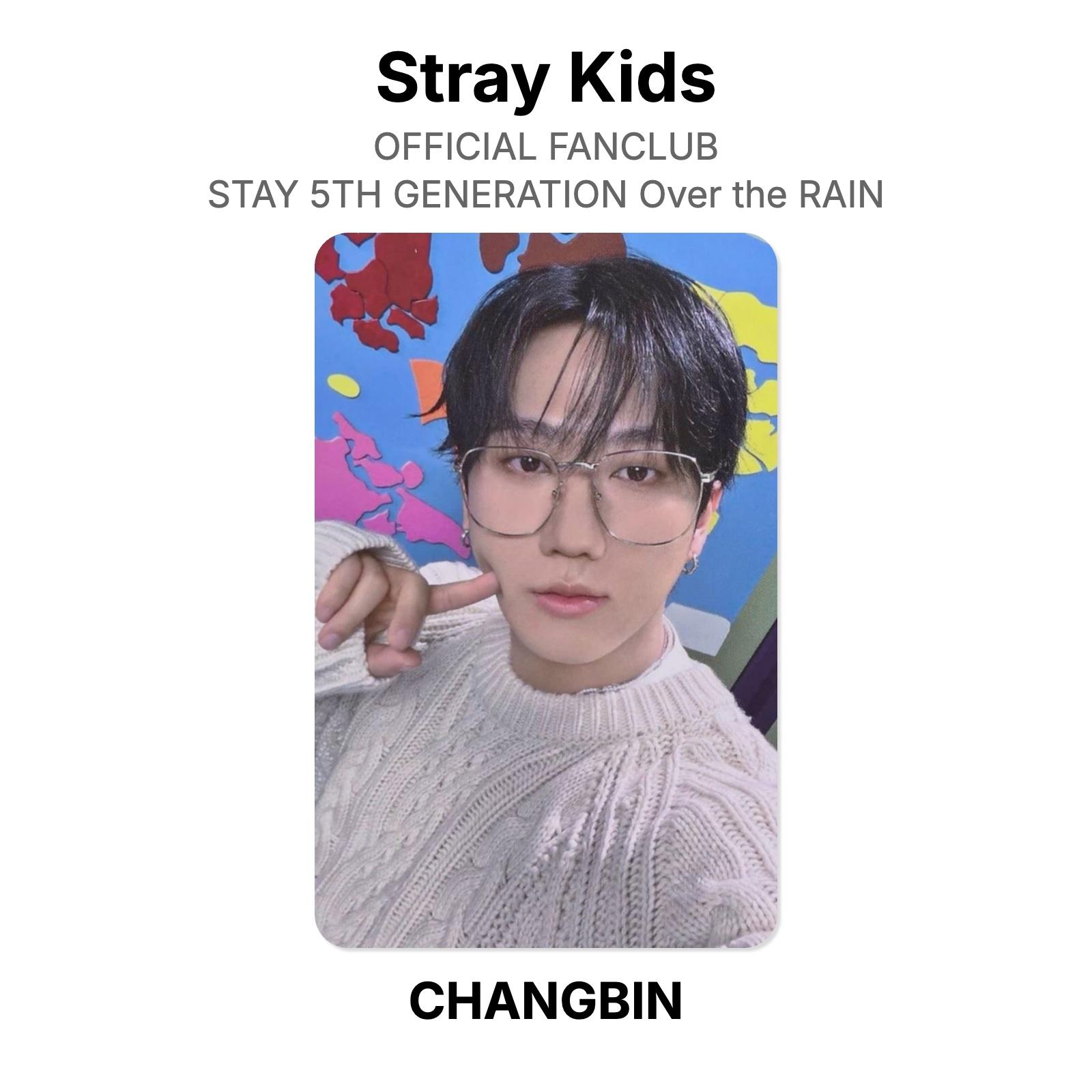 Stray Kids OFFICIAL FANCLUB STAY 5TH GENERATION Over the RAIN Official Photocard CHANGBIN