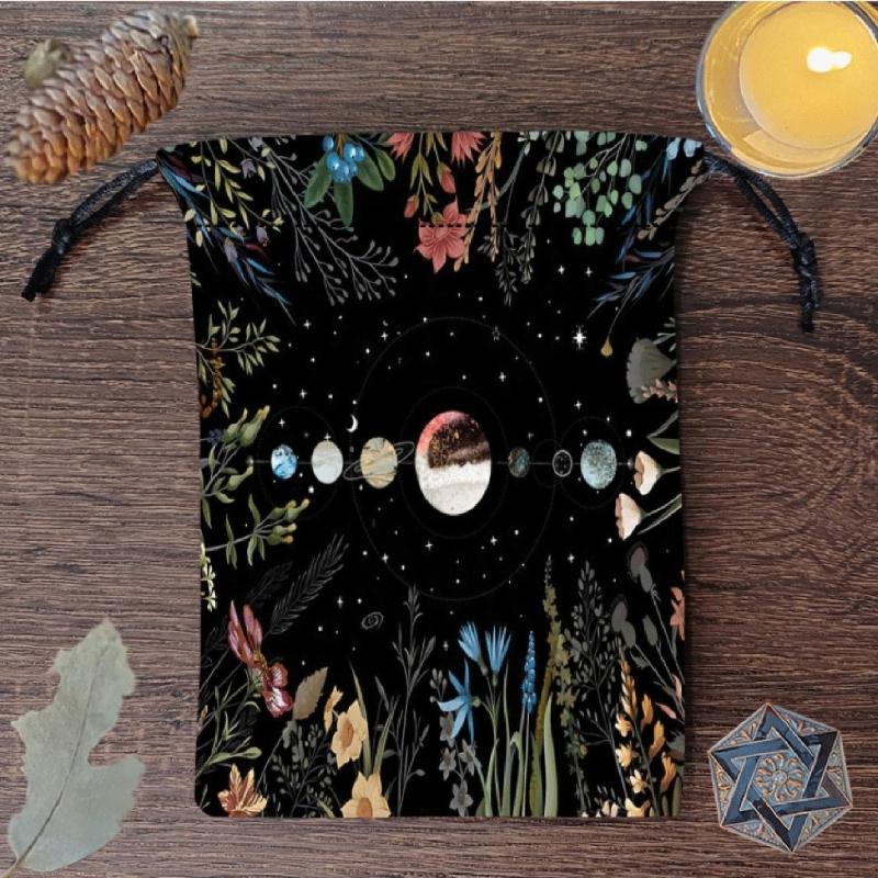 Drawstring Pouch Bag Divinations Tarots Bag Game Dices Oracles Cards Stored Bag