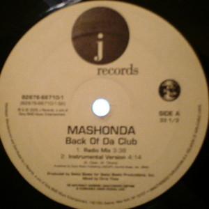 

12inch Record MASHONDA Back Of Da Club 82876667101 2005 Japan Rap HipHopRB Used