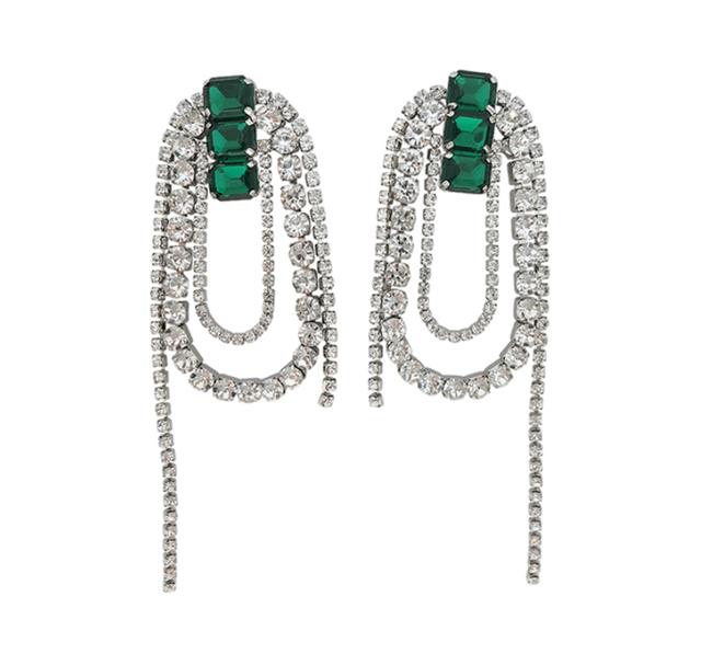 

2021 тренд 925 серебряных игл с искусственными стразами и кисточками, длинные необычные серьги для женщин, модные украшения (5 шт. бесплатной доставки)