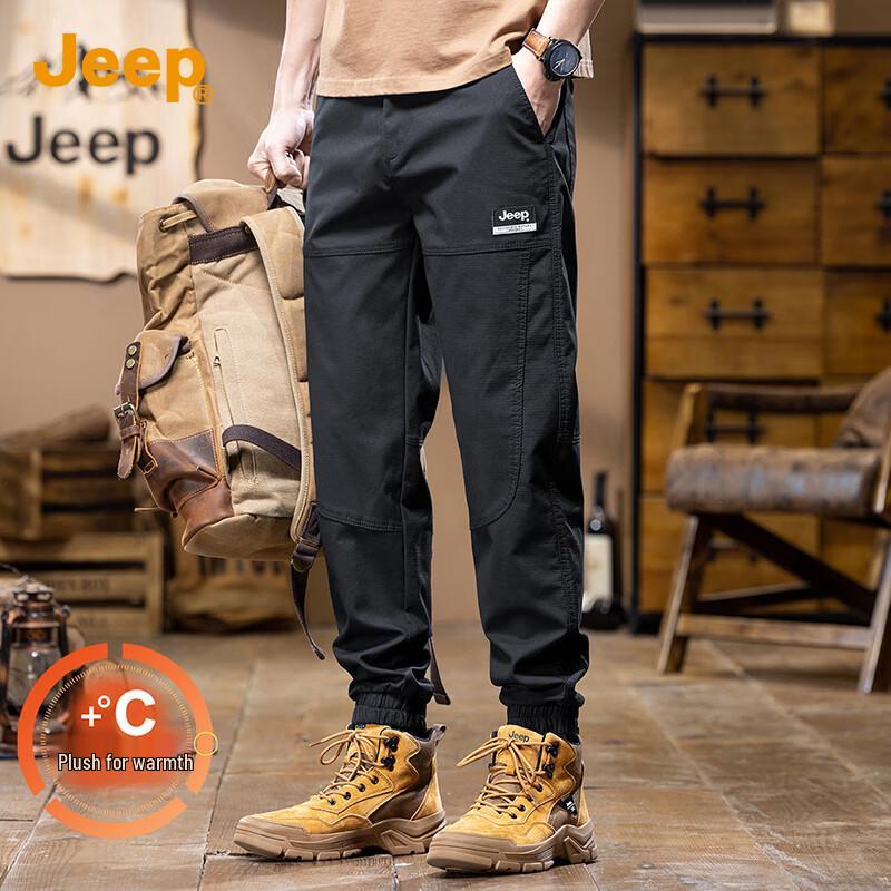 

JEEP Men s Fleece-Lined Cargo Jogger Pants M