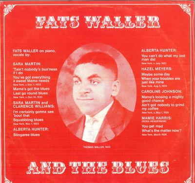 LP Record FATS WALLER  Fats Waller And The Blues RD3 NOT ON LABEL Non Japan Jazz Used