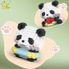 Mini Niedlicher Panda Mikrobausteine 3D Diamantmodell Tiersteine DIY Stadtbausteine für Kinder Kindergeschenk