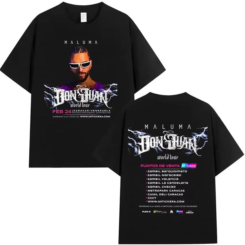 Rapper MALUMA 2026 Album Grafik T-Shirt Herren Damen Hip Hop Retro Stil Kurzarm T-Shirt Mode T-Shirts Streetwear