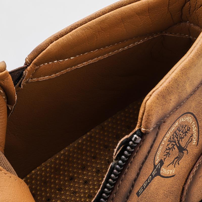 Große Größe Handgemachte Echtes Leder Männer Stiefel Bequeme Stiefeletten Für Männer Casual Schuhe Herbst Winter Männer Schuhe