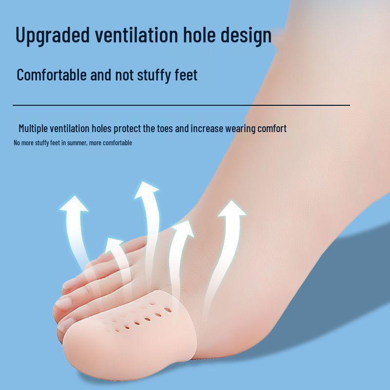 Silicone Big Toe Protector & Breathable Separator for Anti-Chafing, Anti-Cracking, and Moisturizing.