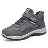 Men's Cotton Shoes, Plus-size Men's Boots, Fleece Cotton Boots, Velcro Walking Shoes, Warm Snow Boots