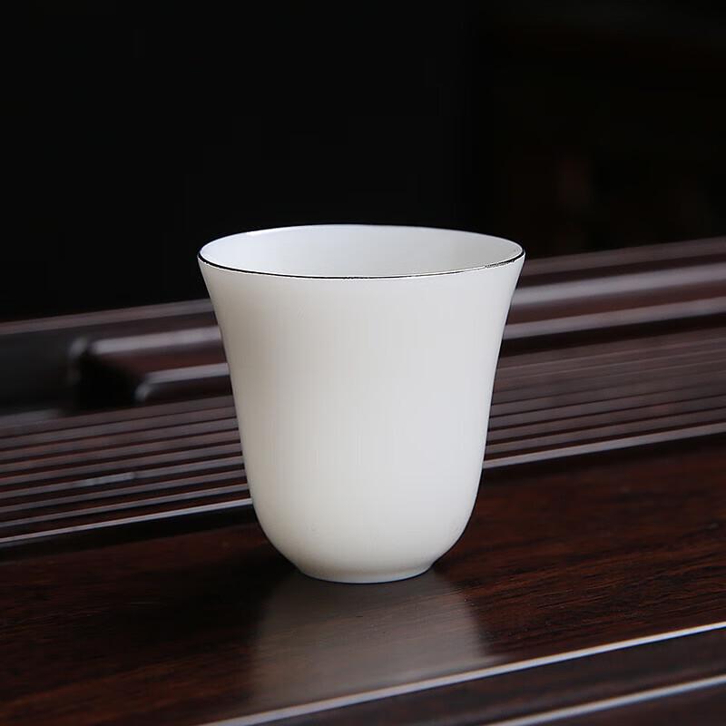 

Modern Platinum Edged White Porcelain Teacup