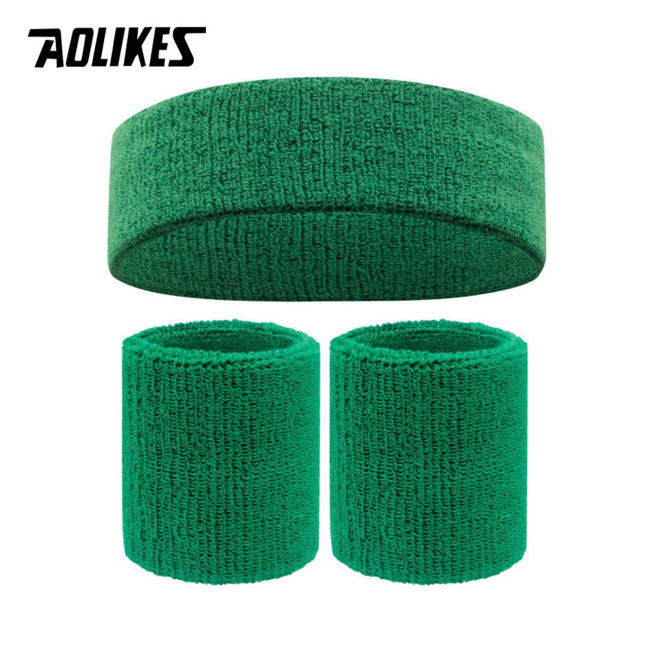 Aolikes Sports Headband Sweatband Stretch Elastic Outdoor Sport Sweat Headband Wristband Women Gym Running Tennis Headwrap