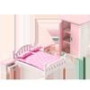 Wooden Doll Furniture Set: Mini Sofa, Cabinet, and Wardrobe for Child's Pretend Play