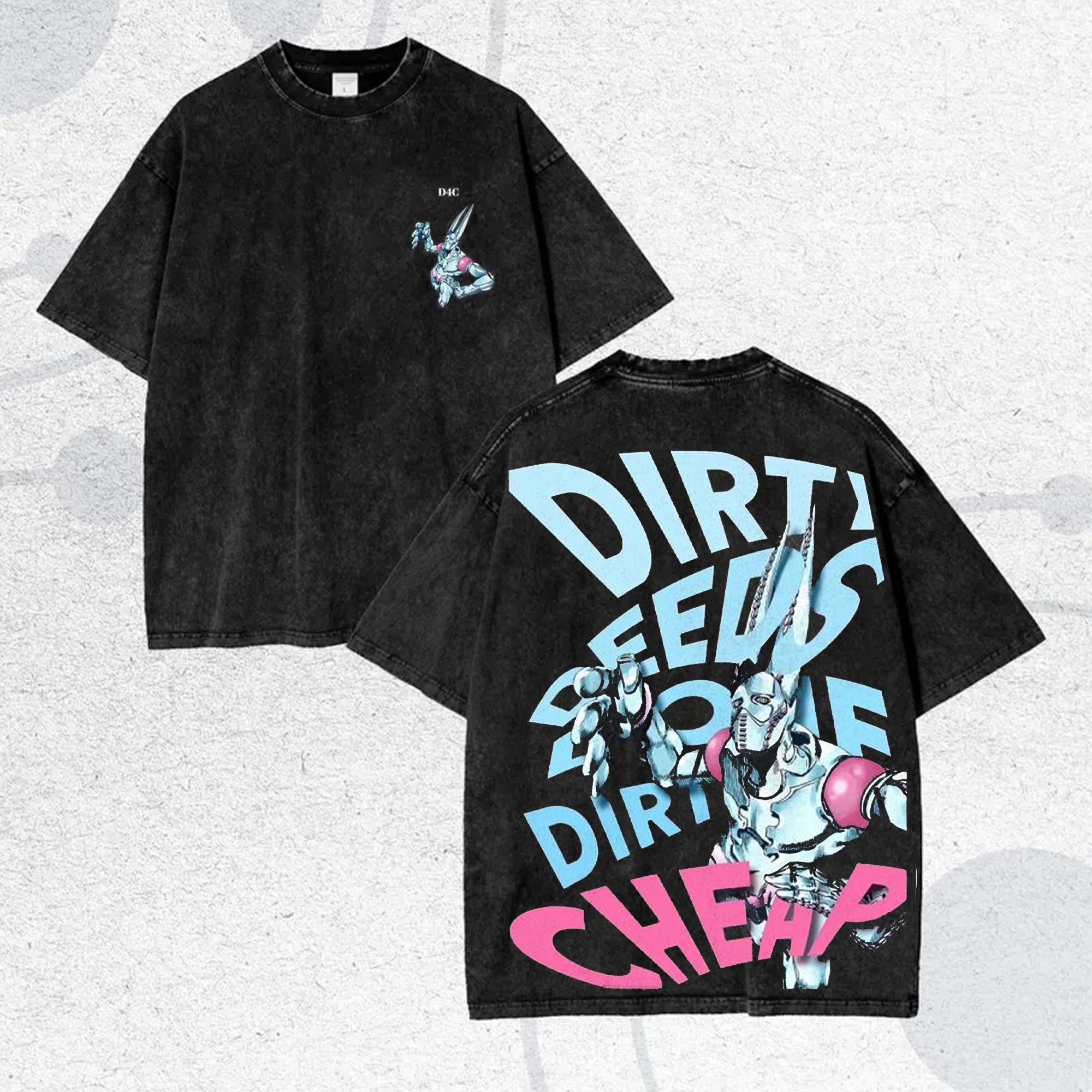 

Vintage Washed T-shirt Jojo Graphic Retro Street Oversized Y2k Men Women Short Sleeve Casual Cotton Loose Comfortable Female Male Clothing L різнокольоровий
