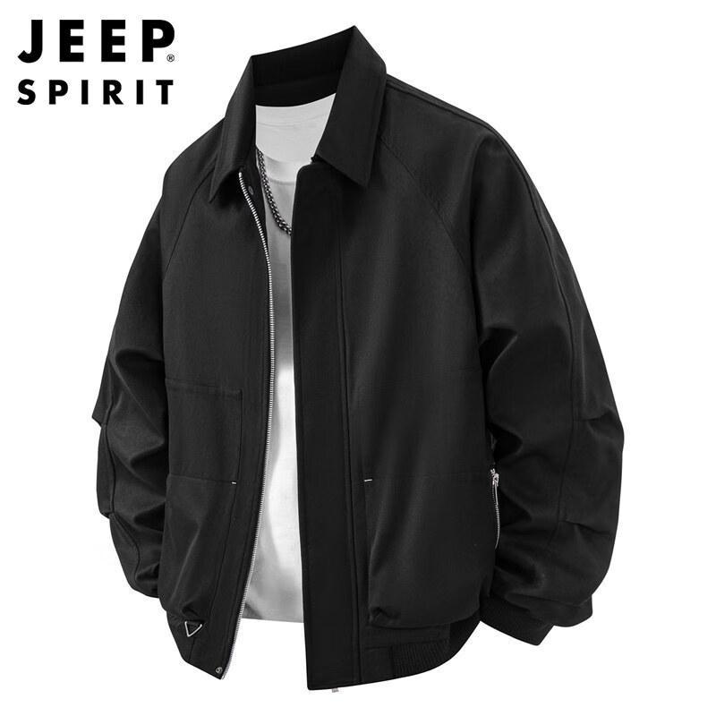 JEEP SPIRIT Men's Autumn/Winter American Retro Lapel Workwear Jacket