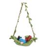 Garden Gnome On Leaf Hammock Statue Cute Resin Swinging Outdoor Yard Decor Fairy Garden Ornament