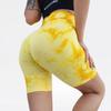 High Waist Tie-Dye Yoga Shorts for Women - Tummy Control & Butt Lift, Sports Fitness Style