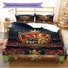 Name Custom RCB Logo Pattern Bedding Set Quilt Cover Pillowcase Home Decor Gift (1 * Duvet Cover + 2 * Pillowcase, Without Core)