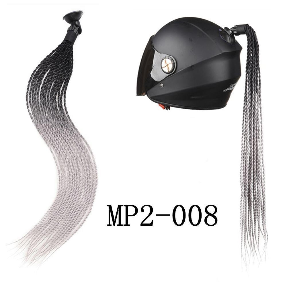 1Pc Motorcycle Helmet Braids Wig Multicolor Loose Wig Ponytail Braid Motorbike Helmet Pigtails Decoration Dual Pigtail Ponytail
