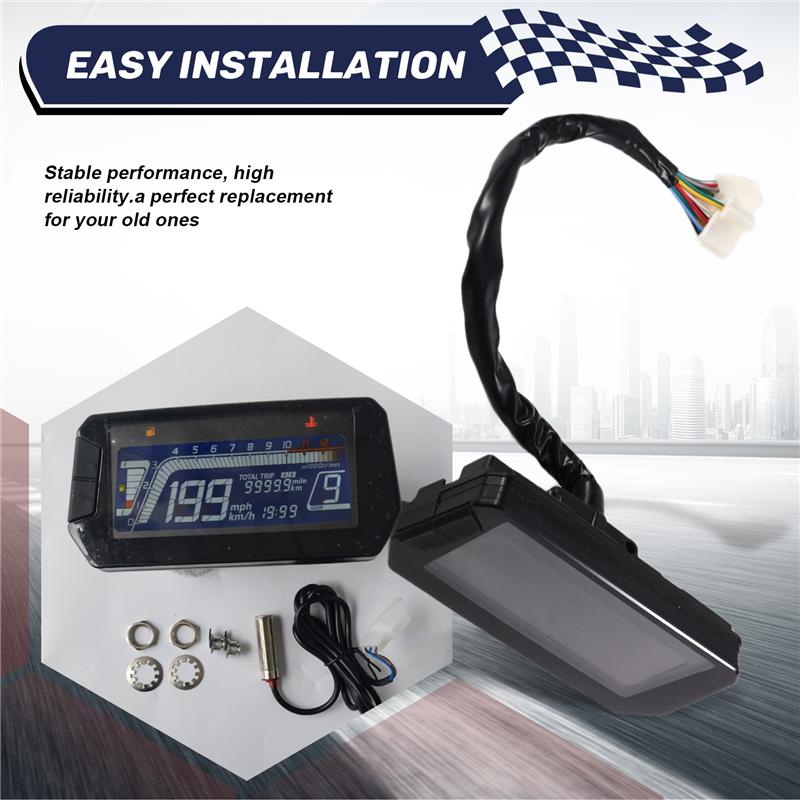 NEW-LCD Display Instrument Speedometer For Motorcycle/Electric Scooter Controller