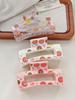 Flower Print Korean Style Barrettes for Women Square Hair Claw Clip  Hair Clamps Hairpin Strong Hold Hair Accessories Girl Gift