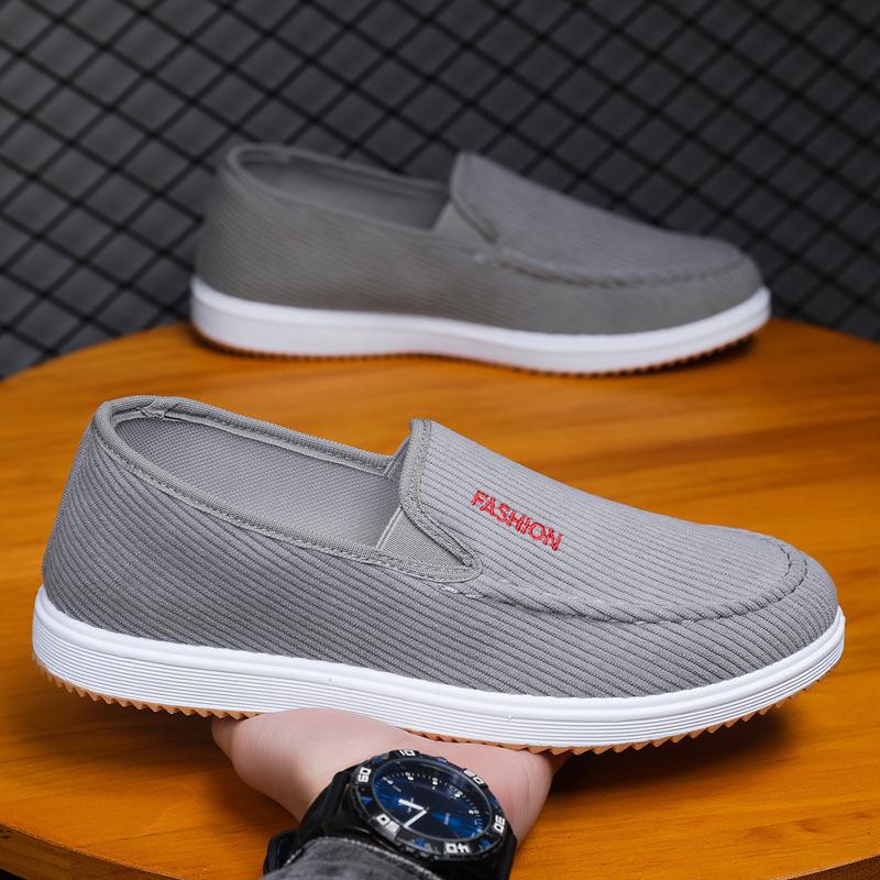 

Men s shoes spring board shoes non-slip British breathable explosion student casual shoes versatile men s one-pedal cloth shoes wear-resistant 45