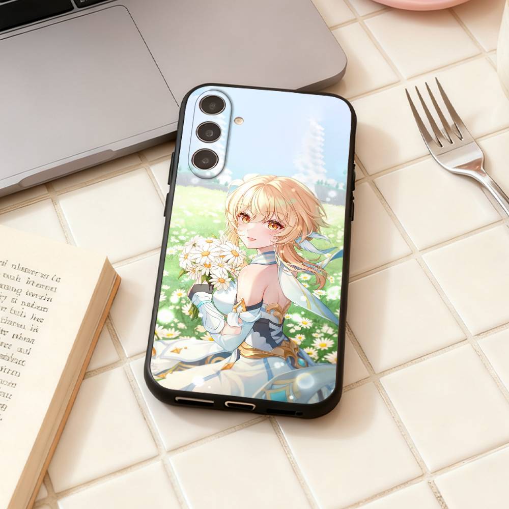 G-Genshin Lumine Impact phone Case For Samsung Galaxy A73,A72,A71,A70,A53,A52,A51,Others Soft Black Shell