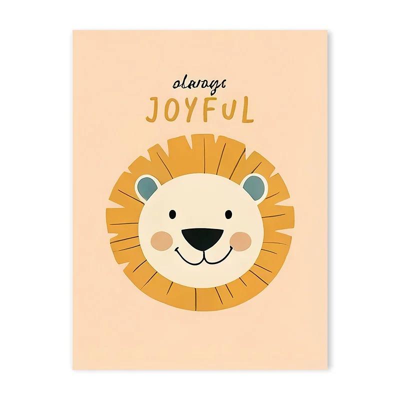 Cute Simple Cartoon Animals Koala Lion Rabbit Wall Art Prints Poster Canvas Painting for Nordic Kids Room Nursery Home Decor