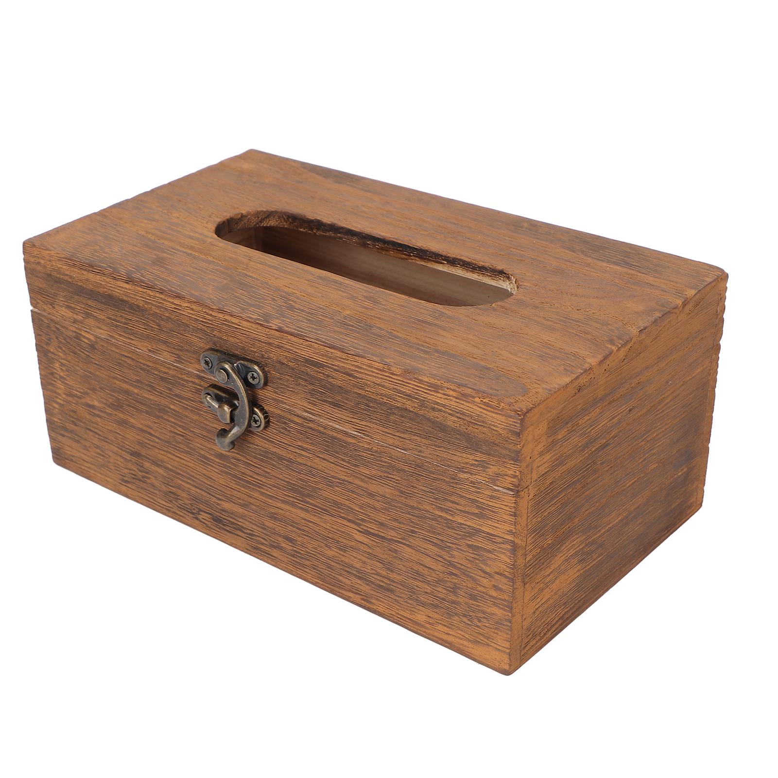 

Винтажная деревянная коробка для салфеток, декоративная ретро-коробка для салфеток, контейнер для хранения бумажных полотенец для дома, массажного салона