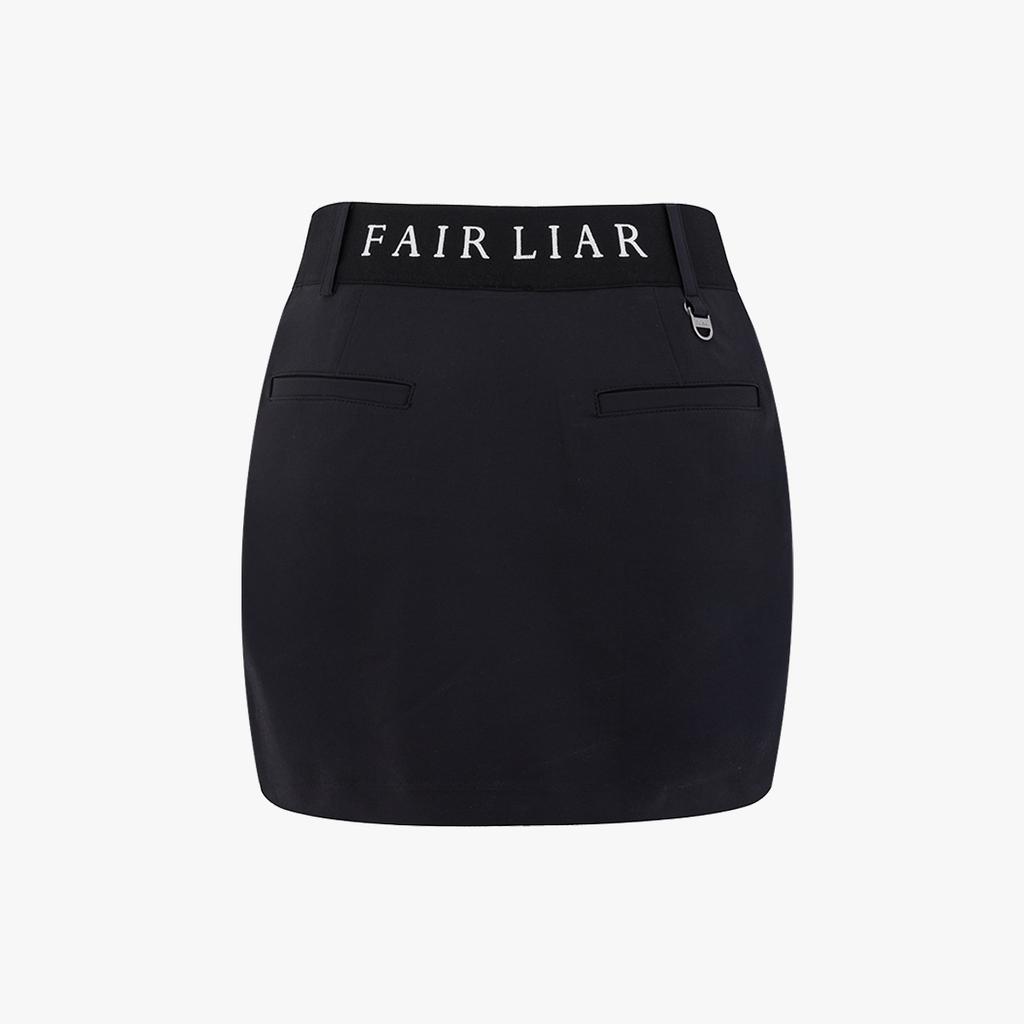 FAIRLIAR GOLF Back Band H-Line Skirt (Black)