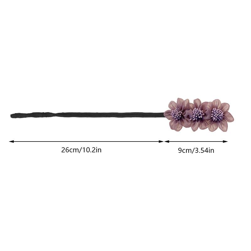 Chiffon Flower Hairbands Sweet Hair Headwear Women Braided Hair Device Hair Accessories Diy Hair Styling Tool