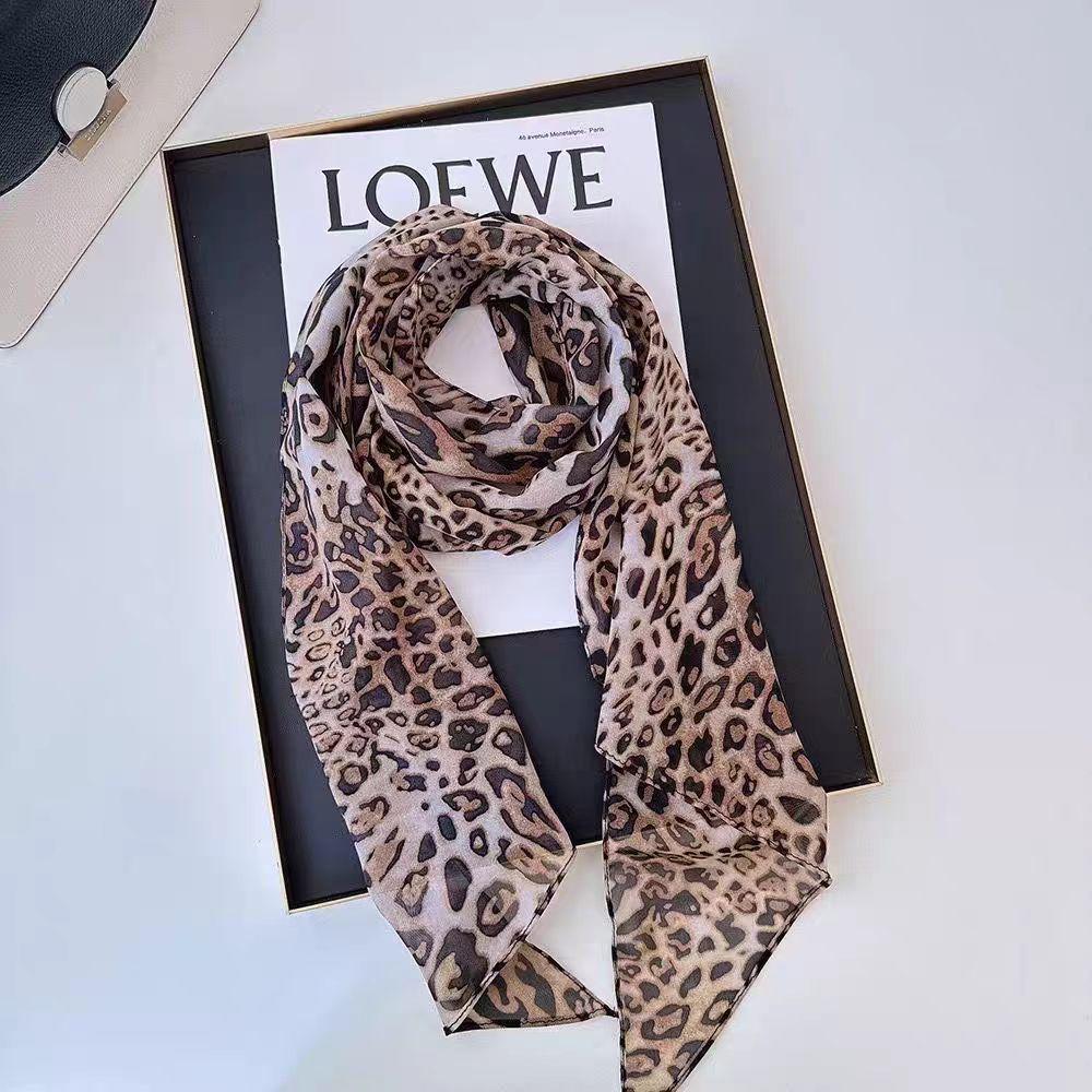 Korean Retro Black Polka Dot Silk Scarf - Y2K Rose Ribbon Bow Style