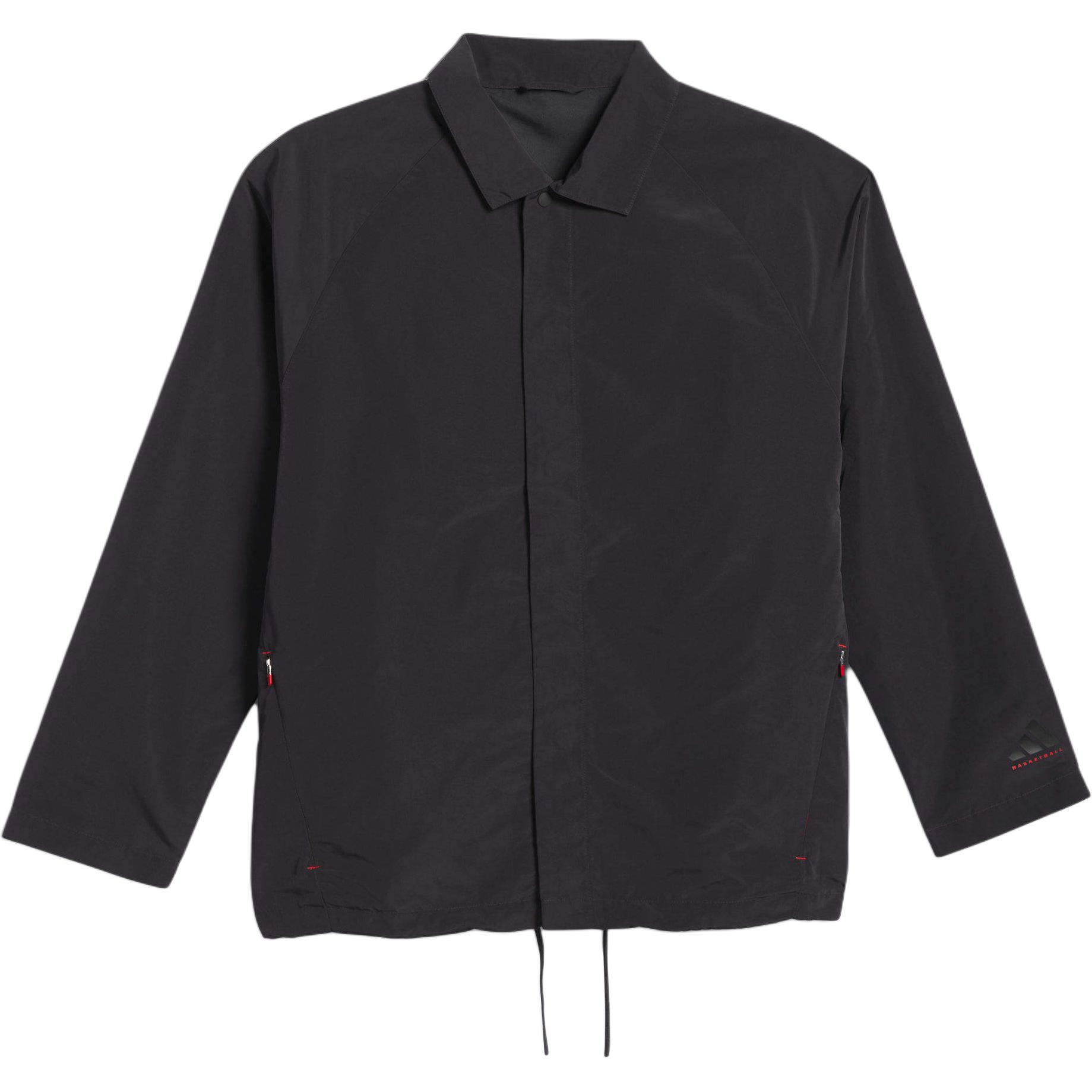 

adidas Unisex Black Basketball Coach Jacket IW5641 M