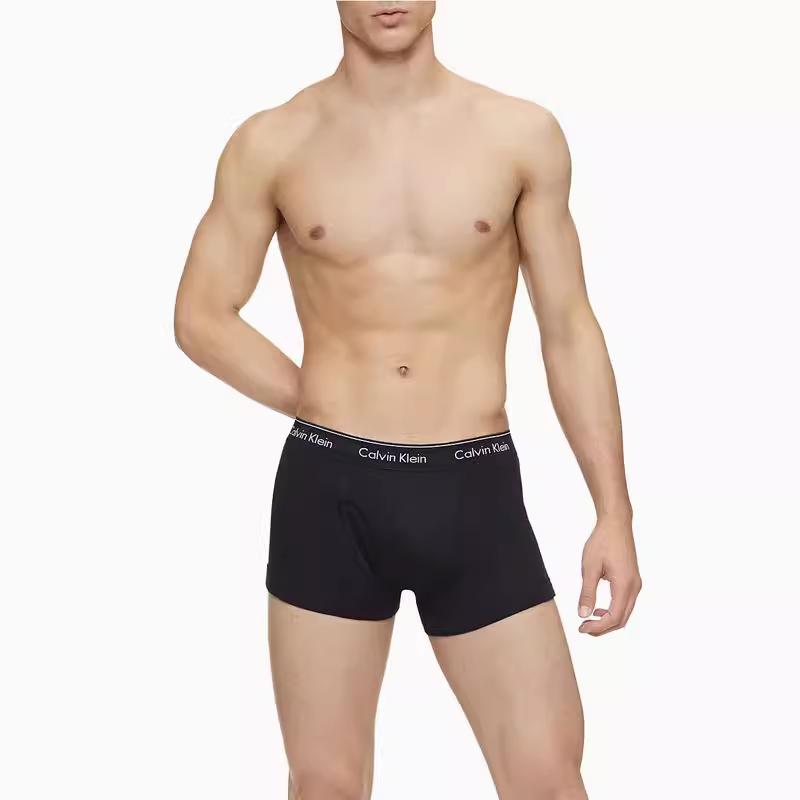 Calvin Klein Ss23 Letter Logo Jacquard Boxer Shorts 3-Pack Men Underwear Black NB4002001