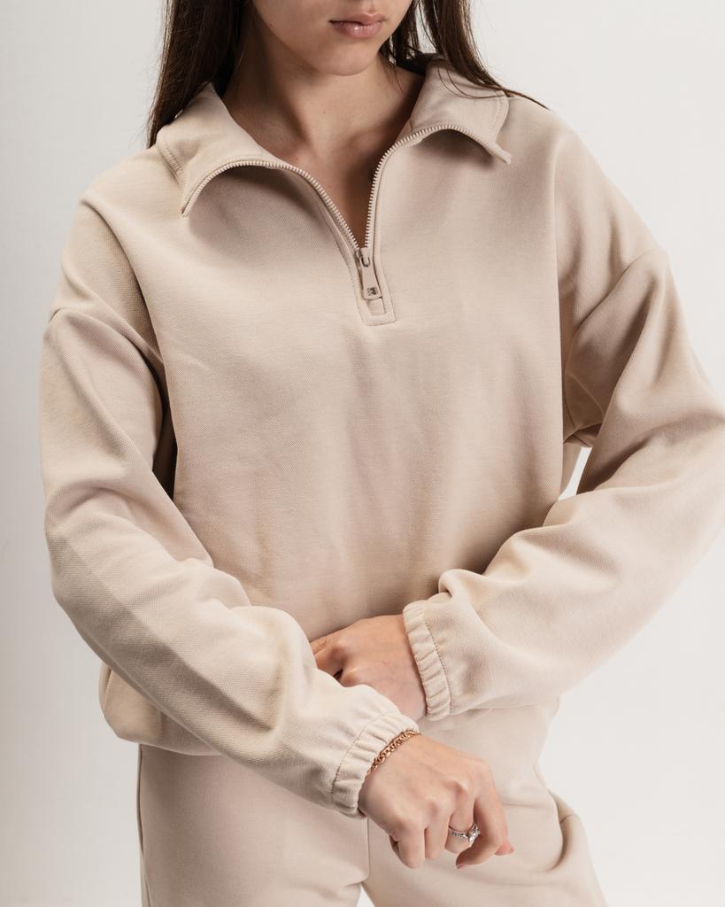 Костюм женский LK Brand 1036 M бежевый (брюки, кофта)