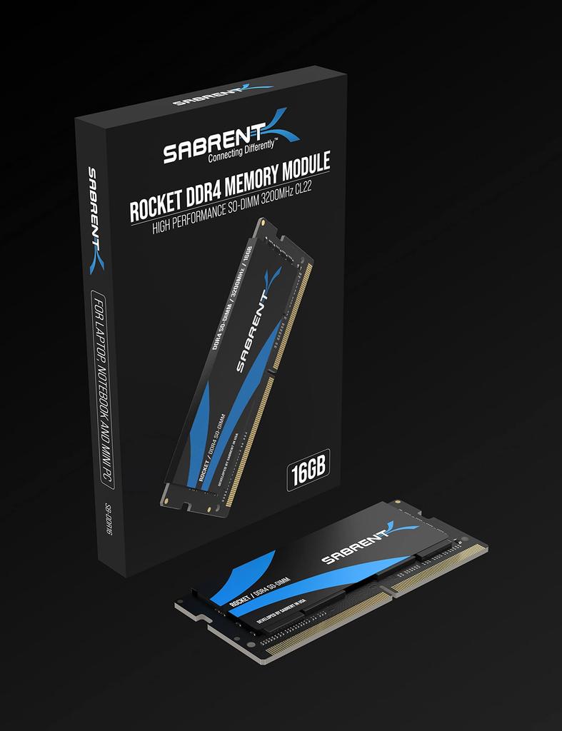 SABRENT Rocket 16GB DDR4 3200MHz Memory Module for Mini PCs SO-DIMM Laptops, Ultrabooks, (SB-DDR16)