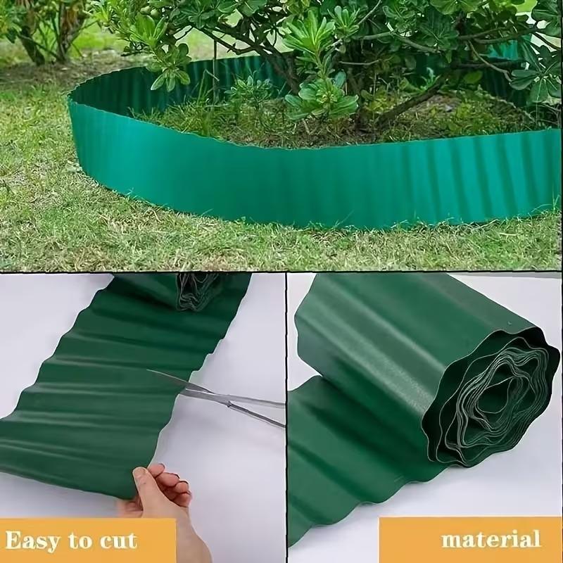 1pc Corrugated Plastic Garden Edge Wave-Shaped Lawn Fence For Protect Crops Form Damage And Inluny Gardening Accessories