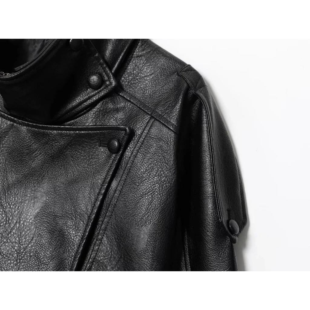 Jachetă de damă VAYLA din piele ecologică Neagră Jachete bomber supradimensionate pentru femei Îmbrăcăminte exterioară Palton de iarnă Jachetă de modă pentru femei Femeie