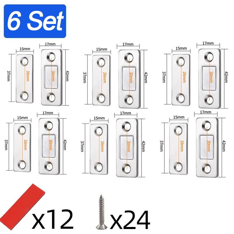 Door Magnet Self Adhesive Magnetic Cabinet Catches Invisible Magnets Door Stopper Patch Furniture Drawer Window Closer Latch