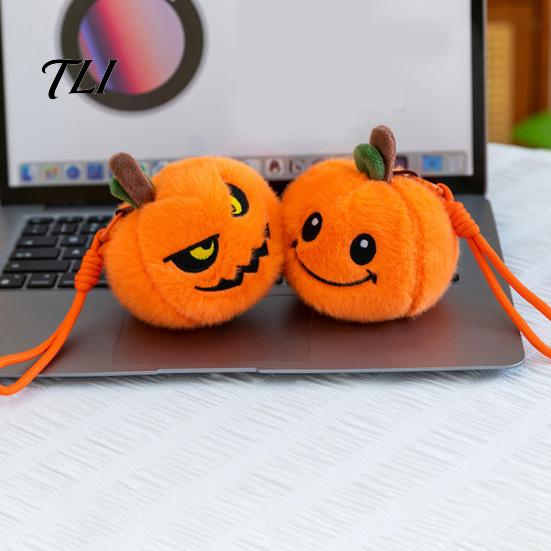 Funny Pumpkin Gifts Halloween Plush Keychain, Cute Spooky Stuffed Toy Pendant for Bag Aesthetic Accessories Keys, Soft Mini Doll Hanging Ornament
