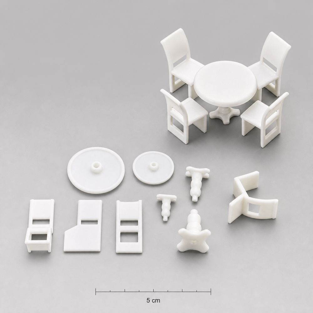 2Set Miniature Miniature Furniture Model Self Assembly Dollhouse Furniture Set  House Decoration