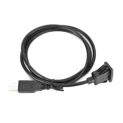 USB 2.0 Dashboard Adapter Cable Single Port Audio Extension Wire for Car Motorcycle