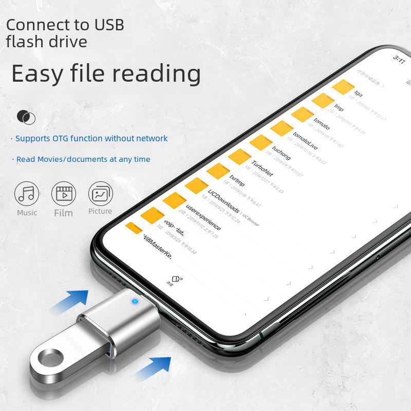 OTG adaptér USB-C na USB 3.0 Čítačka kariet pre mobilný telefón a príslušenstvo nabíjačky do auta
