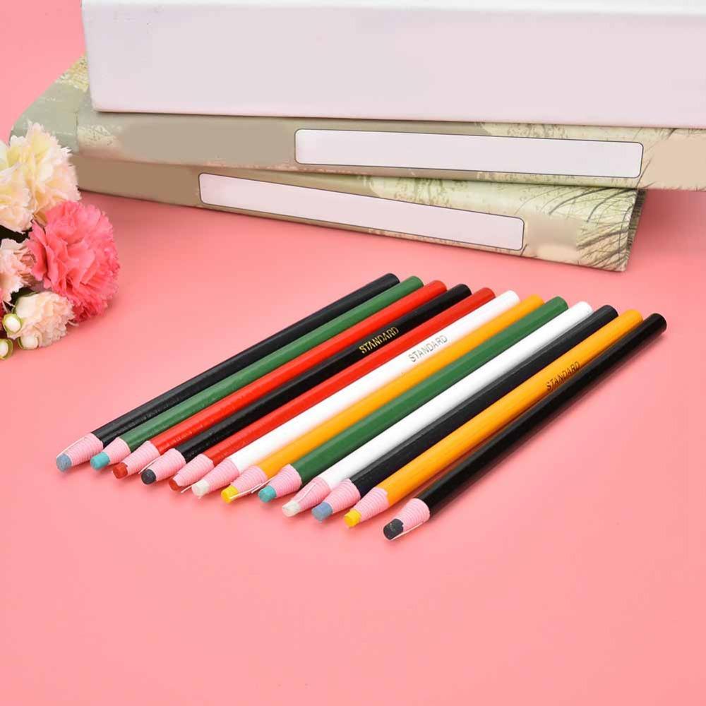 12pcs 6 Colors Fabric Marking Pencil Peel-Off Erasable Pen Versatile Sewing Crayons For Sewing