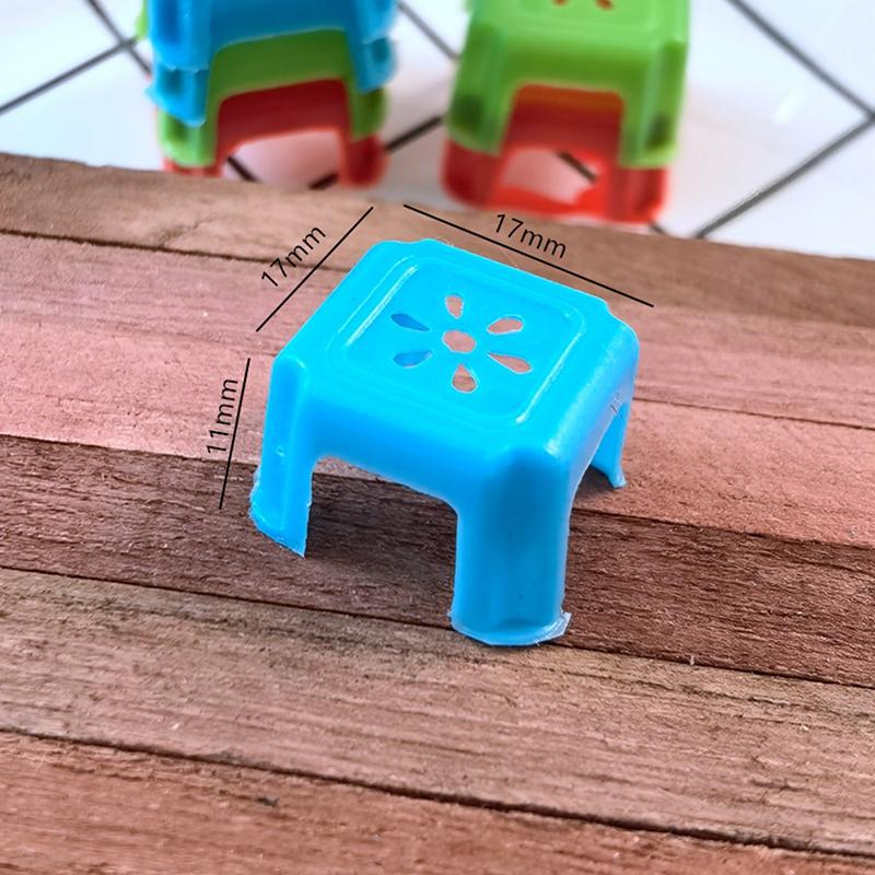 10 Stück 1:12 Puppenhaus Miniaturmöbel Stuhl Hocker Modell Spielzeug für Puppenhaus