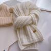 Winter Women's Versatile Korean Style Knitted Wool Red Scarf High-end Christmas Gift Couple Neck Warmer