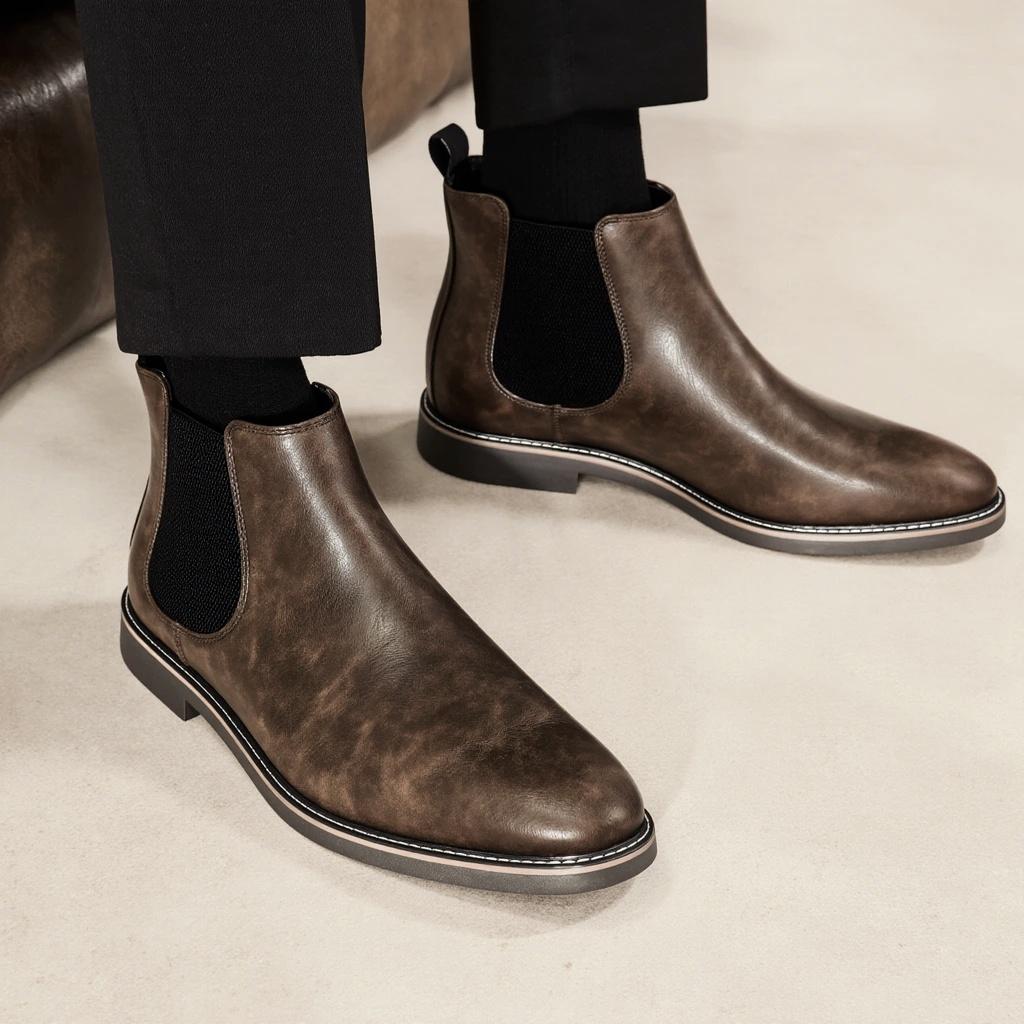 Men Boots Brand Retro Comfortable Casual Fashion 2026 Chelsea Boots