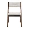 HOMEFUN Folding Chairs, Wooden Padded Chairs 2 Pack, Portable and Assembled Dining Chair for Guests Kitchen Office Wedding and Party, Cream