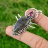 Mothers Day Sale 925 Silver Labradorite Stone Pink Tourmaline Pendant Jewelry