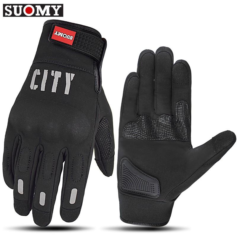 Full Finger Motorcycle Gloves Off-Road Cycling Touchscreen Compatible Windproof Riding Men Women Small чёрный