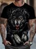 Men's T-Shirts Short Sleeve Beasts Graphic 3D Animal Printed Street Style Man Tops Oversized T-Shirt Casual O-Neck Harajuku Tee