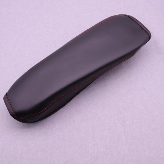 Center Console Lid Armrest Cover Black Leather For Honda Civic 8th 2006-2011